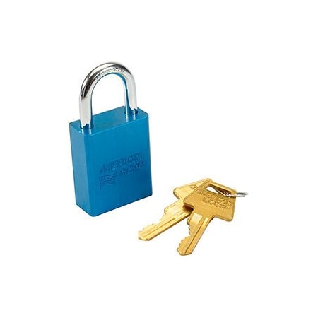 Master Lock American Lock No A1105BLU Solid Aluminum Rectangular Padlock, Blue A1105BLU